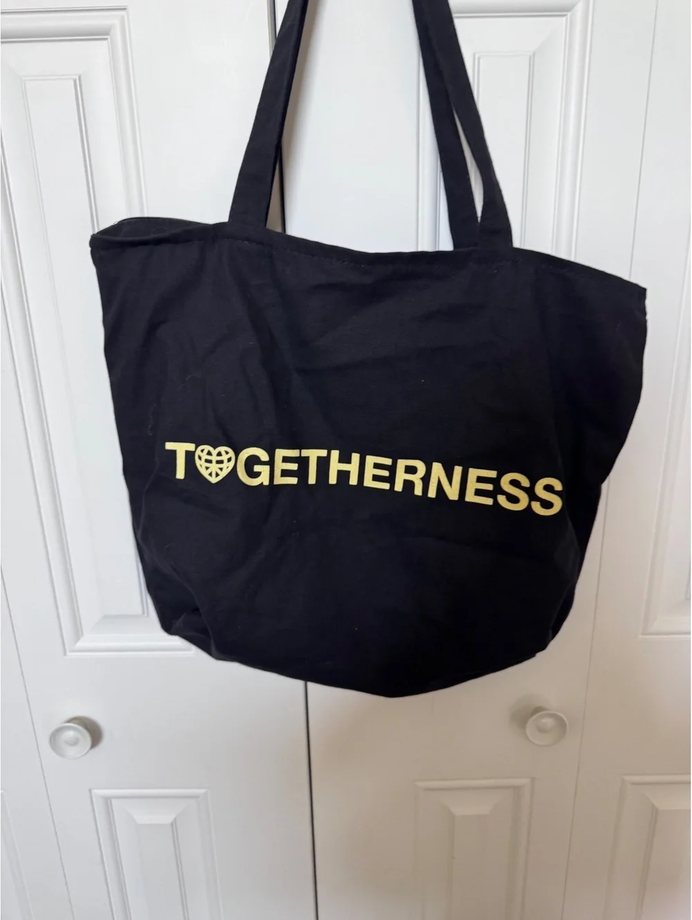Michael Franti & Spearhead Tour Merchandise Black Canvas Zip Tote Bag